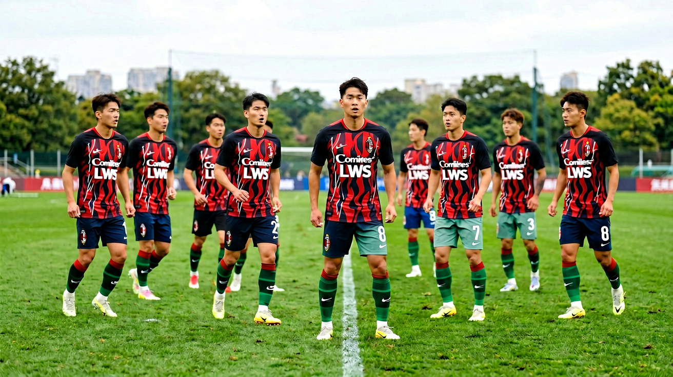 AC米兰球队日常训练备战场景
